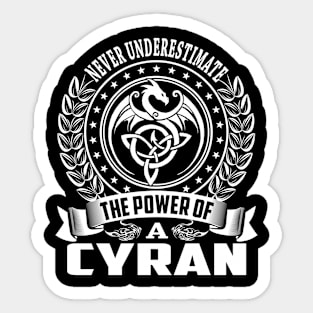 CYRAN Sticker